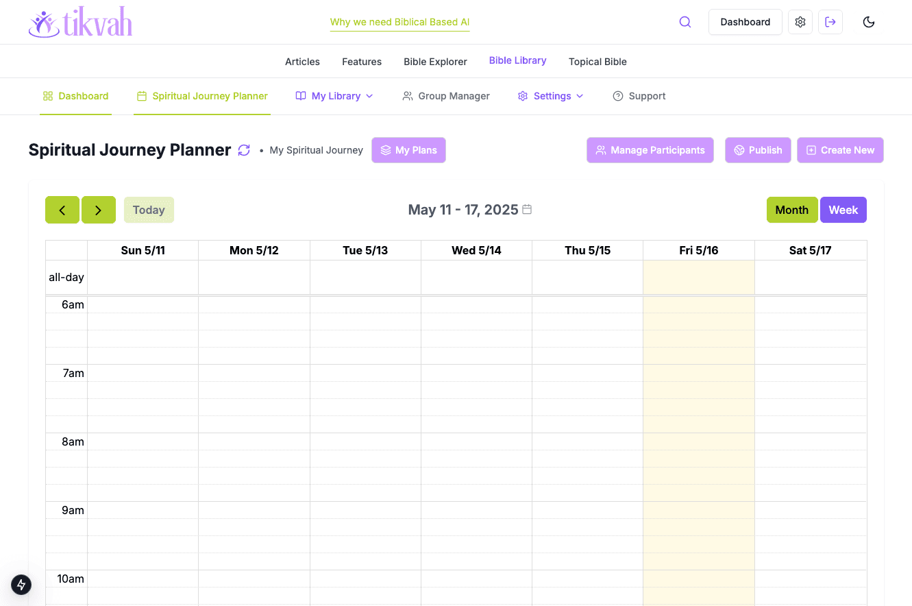 Spiritual Journey Planner