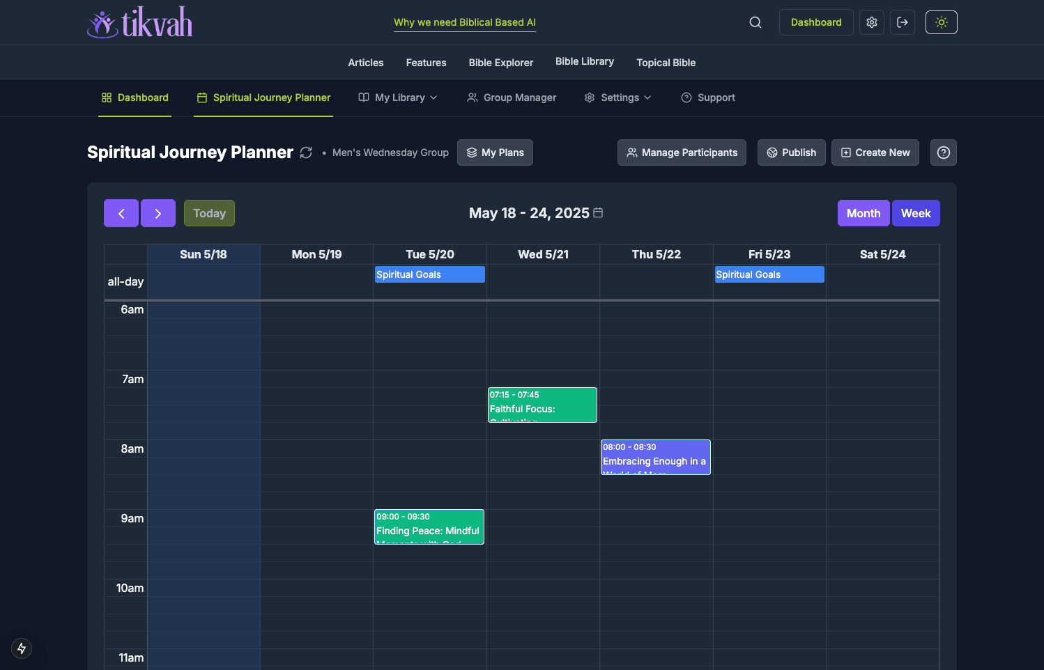 Spiritual Journey Planner