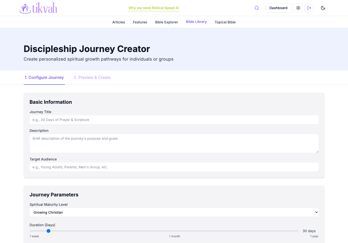 Discipleship Journey Creator