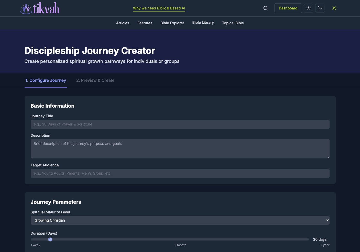 Discipleship Journey Creator